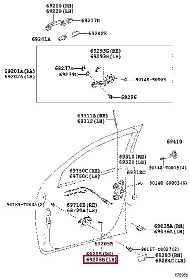 692060K120C0 Toyota Handle-assist