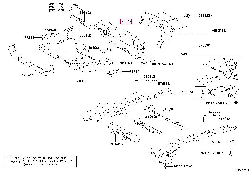 5830742030 Toyota Rear panel