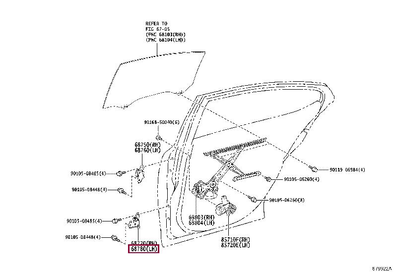 6878033050 Toyota Door hinge