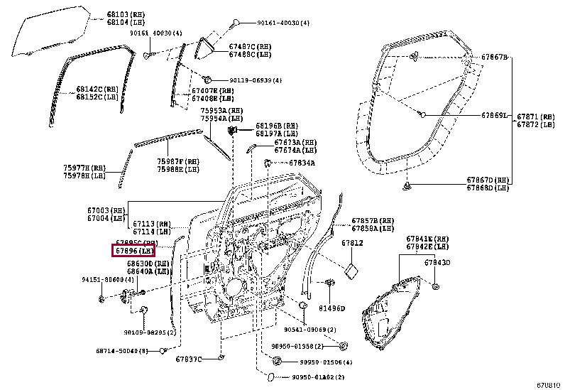6789648031 Toyota Door seal