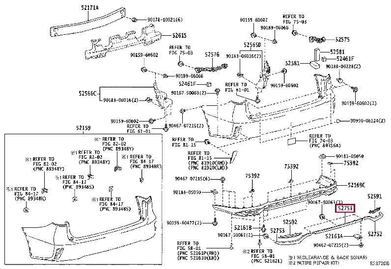 5275148050 Toyota Moulding bumper