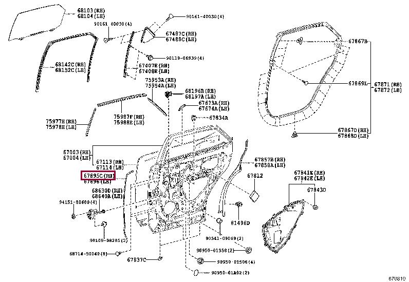 6789548041 Toyota Door seal
