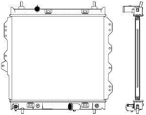 Sakura 3091-1011 Radiator, engine cooling 30911011