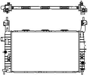 Sakura 3351-1004 Radiator, engine cooling 33511004