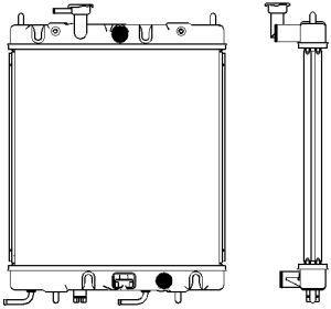 Sakura 1341-0227 Radiator, engine cooling 13410227