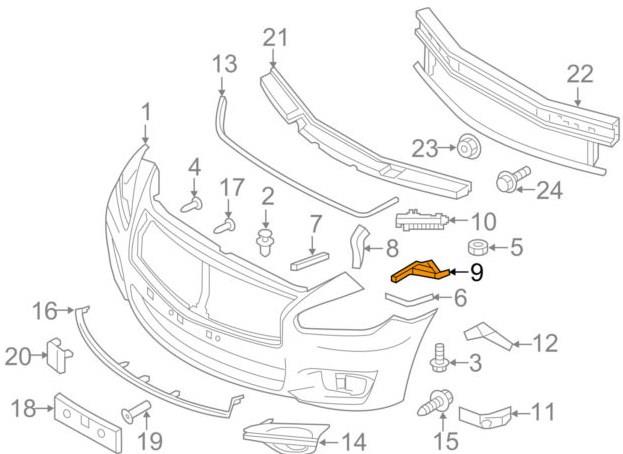 620581MA0B Nissan Bumper mount