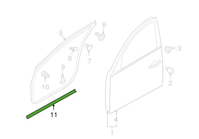 808391CA3A Nissan Front door seal