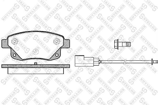 Brake pad Ford Transit: 1263002SX Stellox Brake pad set