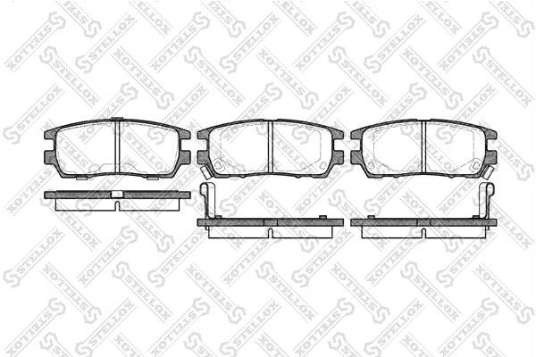 Disc brake pad set Mitsubishi L 400: 416002BSX Stellox Brake pad set