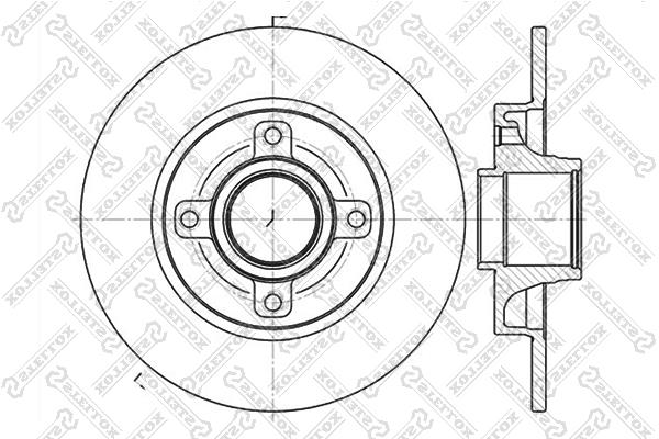 Stellox 6020-1947-SX Rear brake disc, non-ventilated 60201947SX