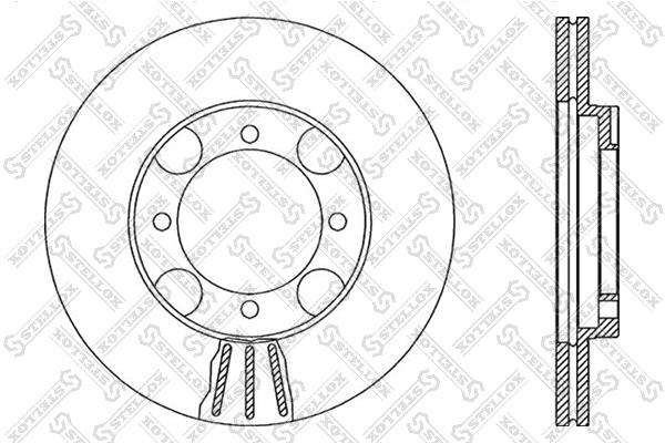 Stellox 6020-3408V-SX Front brake disc ventilated 60203408VSX