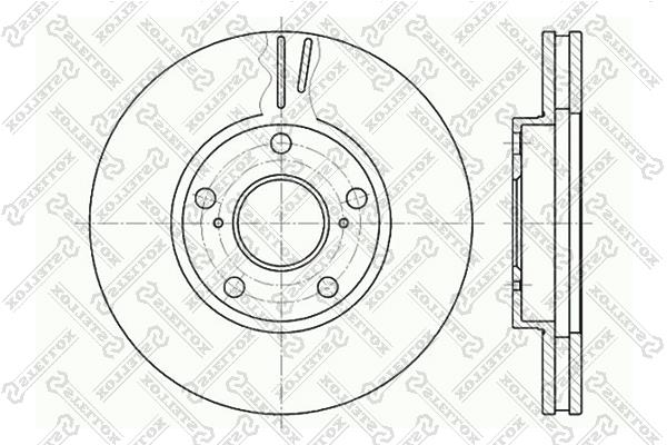 Stellox 6020-4549V-SX Front brake disc ventilated 60204549VSX