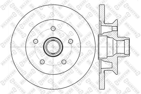 Stellox 6020-4727-SX Unventilated front brake disc 60204727SX