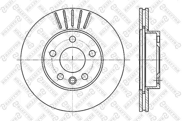 Stellox 6020-4768V-SX Front brake disc ventilated 60204768VSX