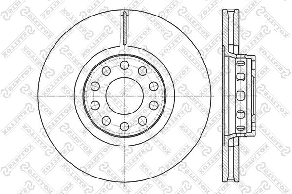 Stellox 6020-4780V-SX Front brake disc ventilated 60204780VSX