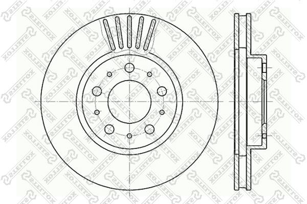 Stellox 6020-4832V-SX Front brake disc ventilated 60204832VSX