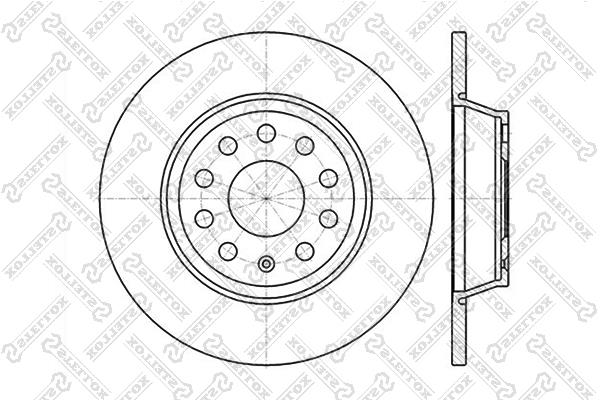 Stellox 6020-4840-SX Rear brake disc, non-ventilated 60204840SX