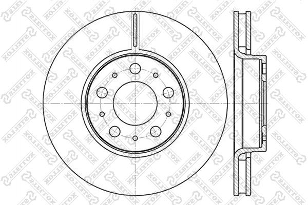 Stellox 6020-4841V-SX Front brake disc ventilated 60204841VSX