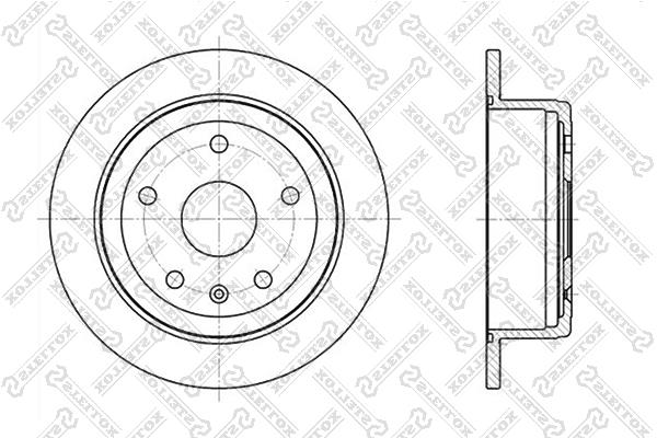 Stellox 6020-5005-SX Rear brake disc, non-ventilated 60205005SX