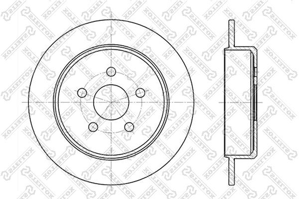 Stellox 6020-9310-SX Rear brake disc, non-ventilated 60209310SX