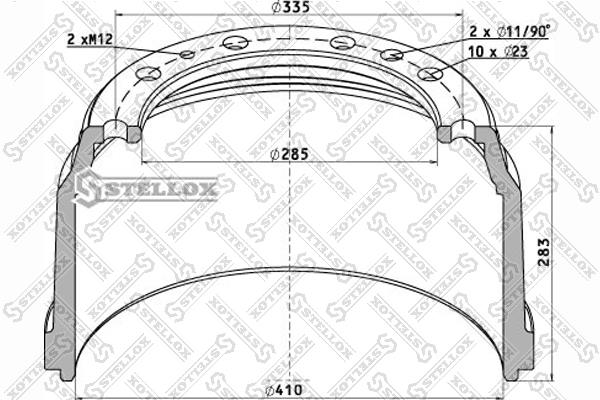 Stellox 85-00111-SX Rear brake drum 8500111SX