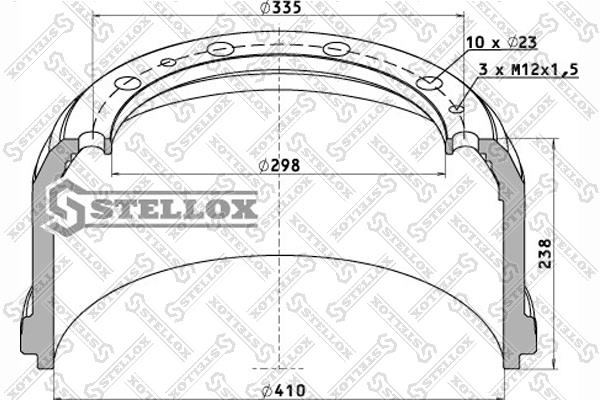 Stellox 85-00173-SX Rear brake drum 8500173SX