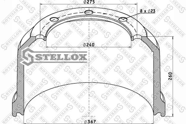 Stellox 85-00187-SX Brake drum 8500187SX
