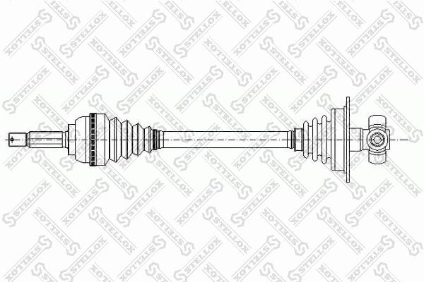 CV axle Dacia: 1581033SX Stellox Drive shaft left