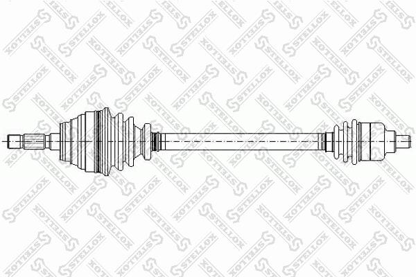 Axle shaft Dacia: 1581034SX Stellox Drive shaft right
