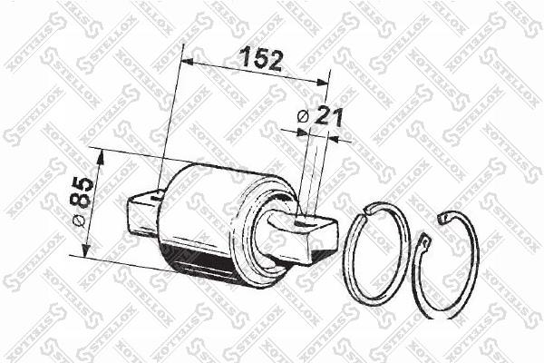 Wishbone bushes Iveco: 8412010SX Stellox Hobs, kit