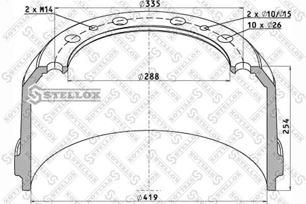 Stellox 85-00080-SX Brake drum 8500080SX