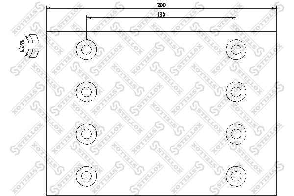Stellox 85-00964-SX Brake lining set 8500964SX