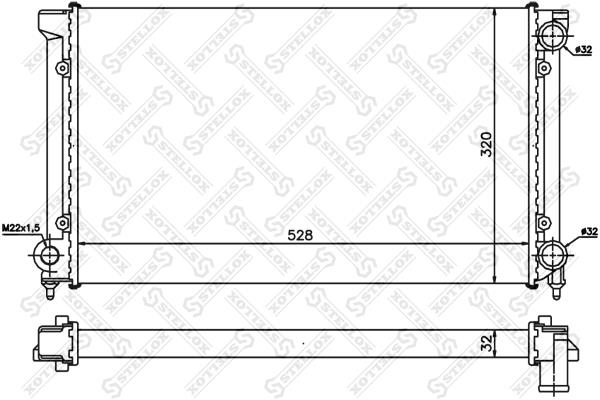 1025003SX Stellox Engine cooling radiator