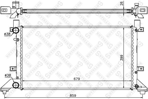 Stellox 10-25007-SX Engine cooling radiator 1025007SX 1025007SX Stellox Engine cooling radiator