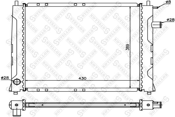 Oil cooler heat exchanger MG: 1025014SX Stellox Engine cooling radiator