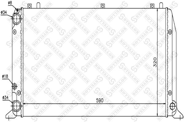 Oil Cooler Audi 80: 1025016SX Stellox Engine cooling radiator
