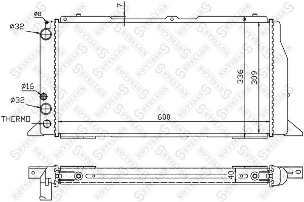 Oil cooler heat exchanger Audi 90: 1025020SX Stellox Engine cooling radiator