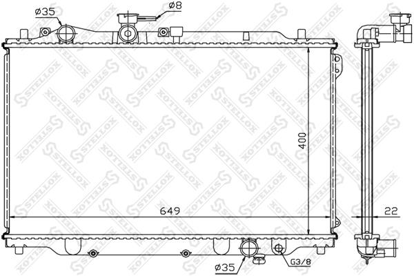 Oil Cooler Mazda: 1025034SX Stellox Engine cooling radiator
