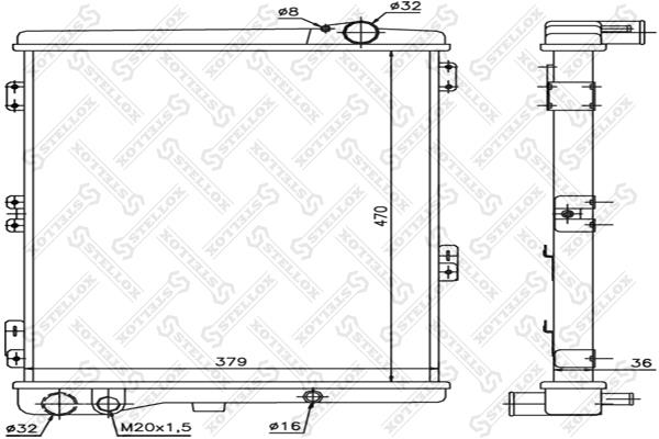 Oil cooler heat exchanger Audi 90: 1025080SX Stellox Engine cooling radiator