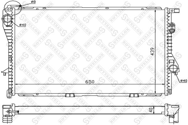 Oil cooler heat exchanger Rolls-Royce: 1025082SX Stellox Engine cooling radiator