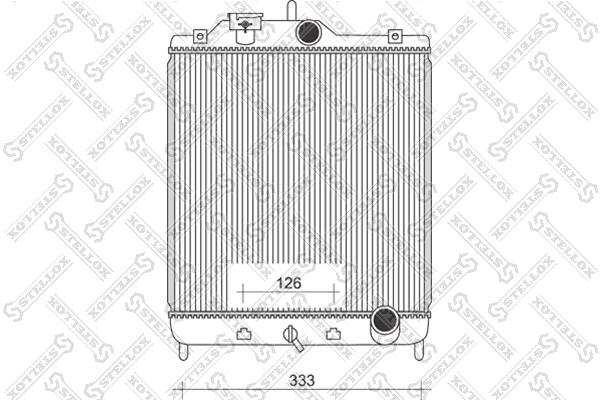 1025089SX Stellox Engine cooling radiator