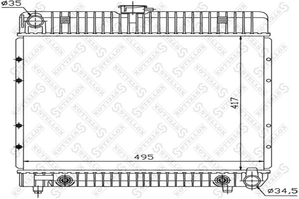 Oil Cooler Mercedes Coupe: 1025094SX Stellox Engine cooling radiator
