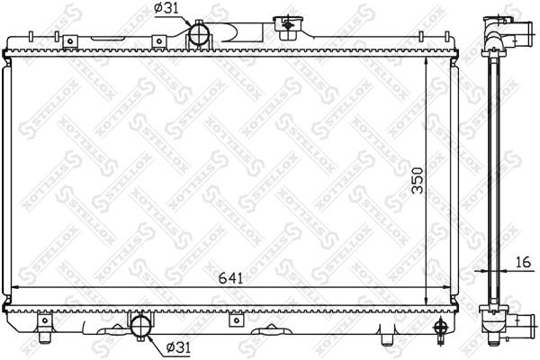 Oil Cooler Toyota: 1025114SX Stellox Engine cooling radiator