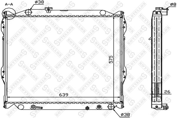 Oil cooler heat exchanger Toyota: 1025153SX Stellox Engine cooling radiator