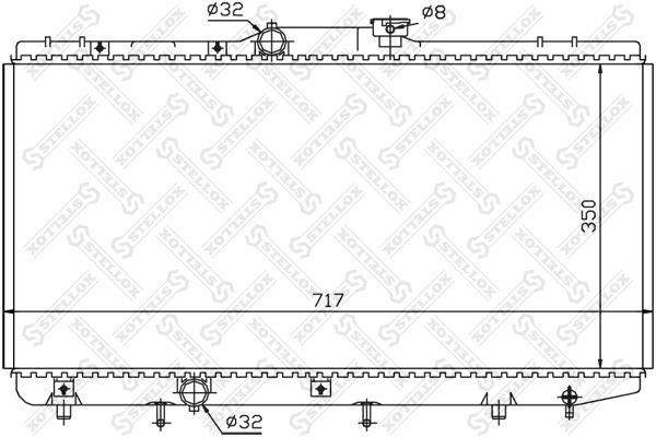 Oil Cooler Toyota Corolla: 1025156SX Stellox Engine cooling radiator