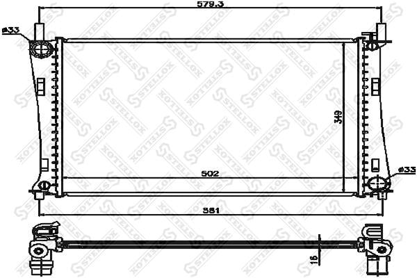 Oil Cooler Mazda 2: 1025157SX Stellox Engine cooling radiator