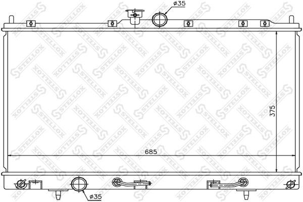 Oil Cooler Mitsubishi: 1025169SX Stellox Engine cooling radiator