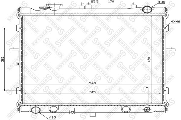 Oil Cooler KIA Sportage (Kia Sportage): 1025170SX Stellox Engine cooling radiator