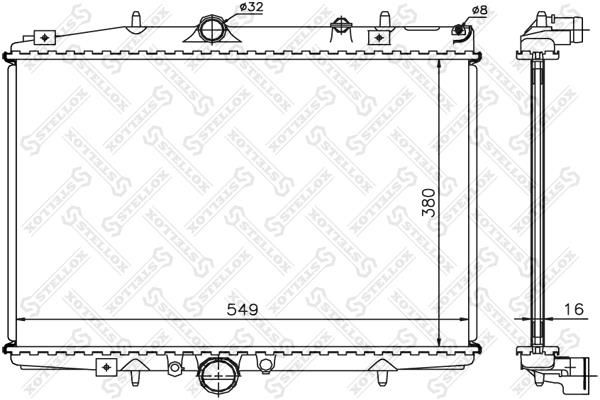 1025173SX Stellox Engine cooling radiator