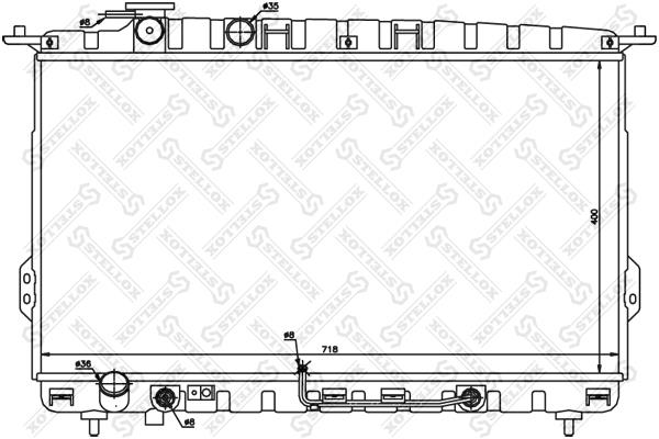 1025187SX Stellox Engine cooling radiator